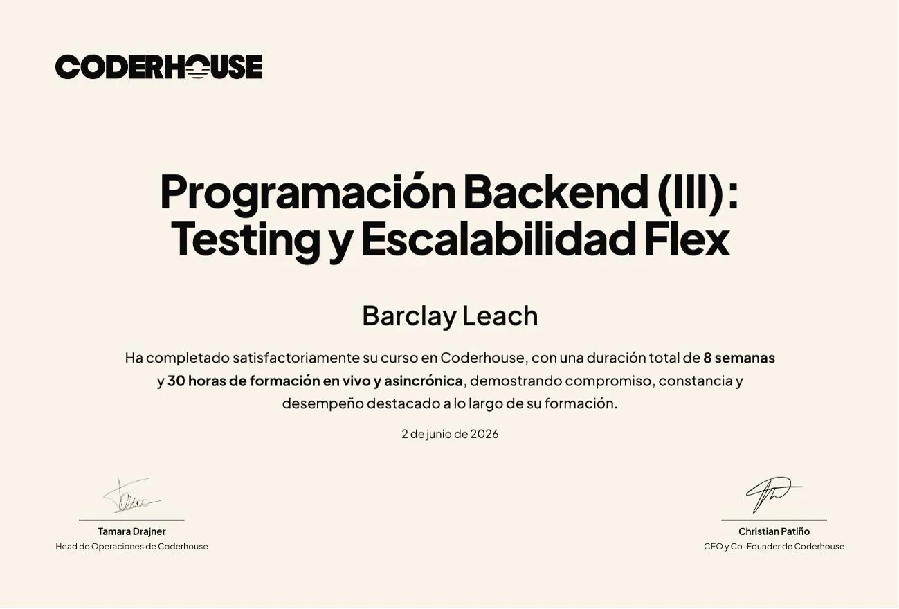 Programación Backend III: Testing y Escalabilidad