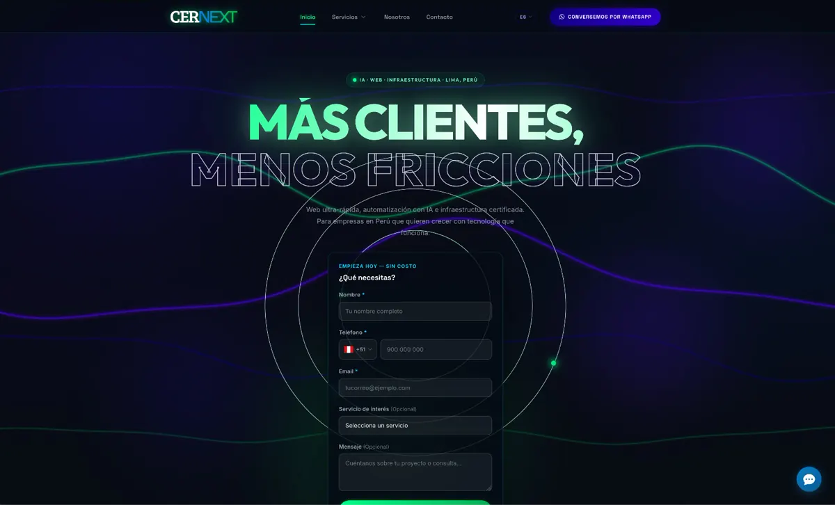 Cernext — Cofundador y CEO · Full Stack