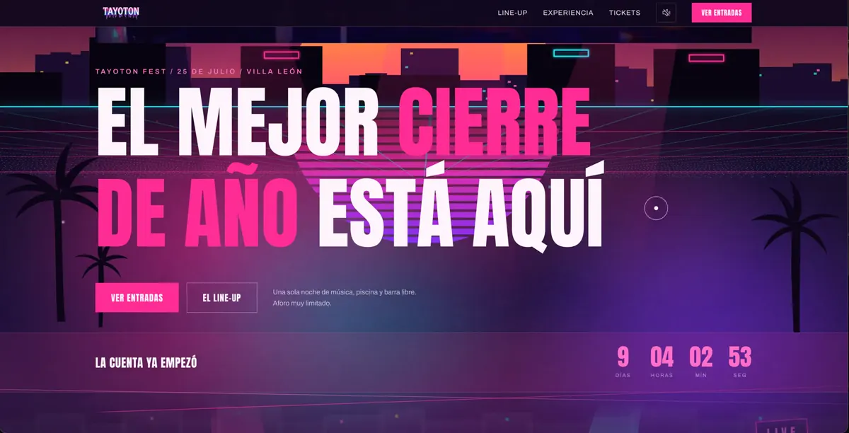 Tayoton Fest — Desarrollo web · Cernext